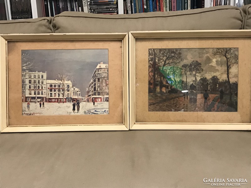 Antik nyomatok Maurice Utrillotól, 43 x 33 cm-esek 