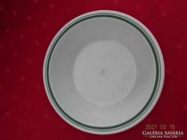Lowland porcelain, green striped soup bowl, diameter 18.5 cm. He has!