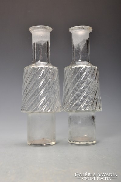 Bottle for oil and vinegar, for replacement, height 142 mm, height of lower connecting part 40 mm, diameter 35