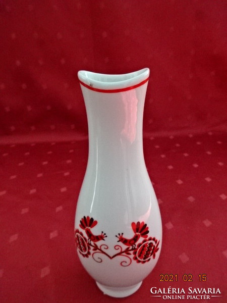 Hollóház porcelain, vase with folk motifs, made for inter-island days. He has!