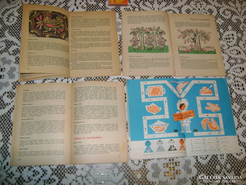 Régi szakács könyv, füzet 1967/68/70... négy darab együtt