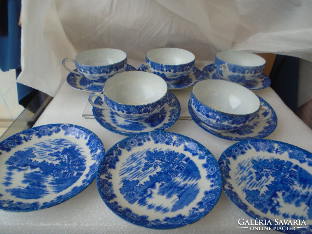 5  személyes + 3 tányér ajándék  ritka szép kínai porcelán teáskészlet