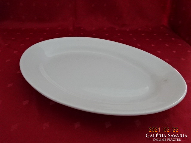 Granite porcelain, oval, white meat bowl. Size: 33 x 23 x 3 cm. He has!