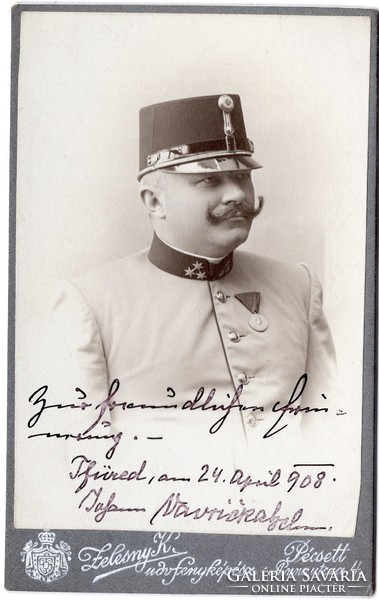 Vavricka János gy. százados 1908 (Zelesny Károly fotó Pécs)
