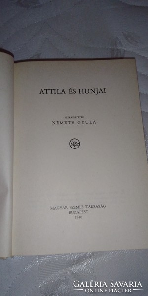Eckhardt Sándor  Attila és hunjai  1940-es kiadásának reprintje(1986)