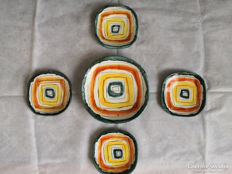 Set of ceramics, art deco plates, cake set