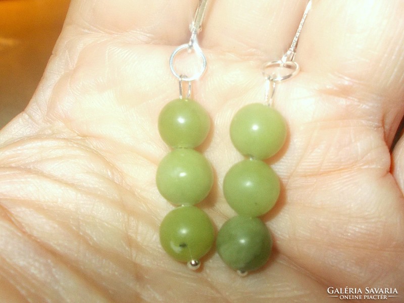Jade pearl earrings