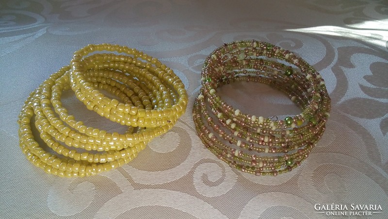 2 pcs bracelets in yellow color
