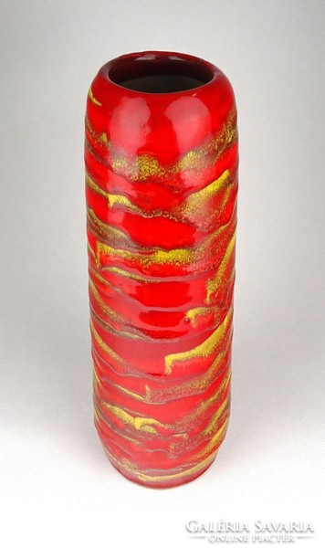 1D100 Retro csorgatott mázas iparművészeti retro kerámia váza 32.5 cm