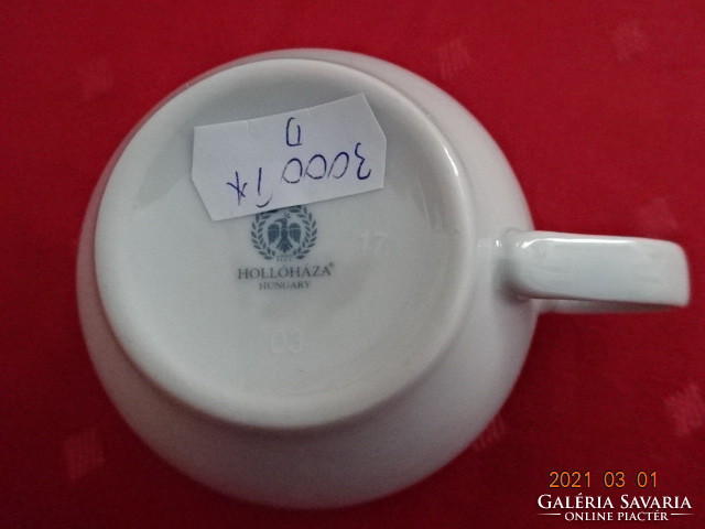Hollóházi porcelán teáscsésze, Tchibo jelzéssel, felső átmérője 8,8 cm. Vanneki!