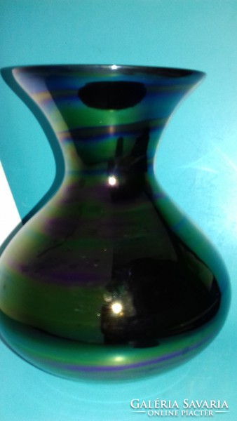 Color gorgeous iridescent glass vase