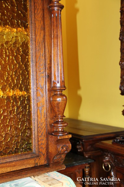 The upper part of the German oak sideboard