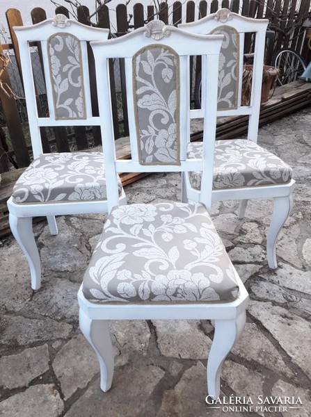 Vintage , provence neobarokk székek új ruhában