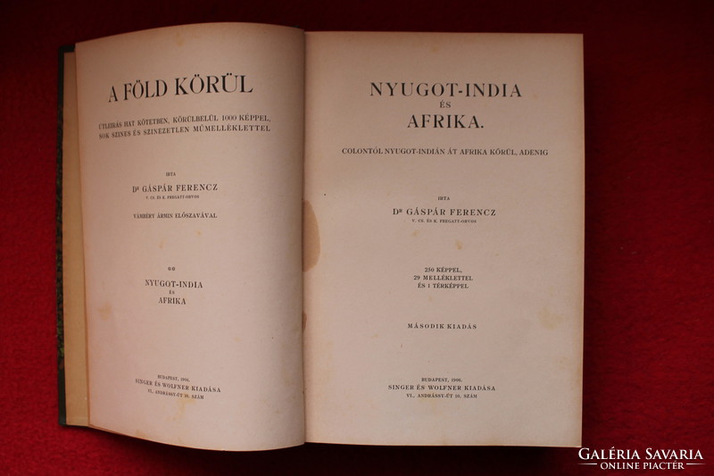 Utazás a Föld körül I - VII. kötet, 1906 (Dr. Gáspár Ferenc)