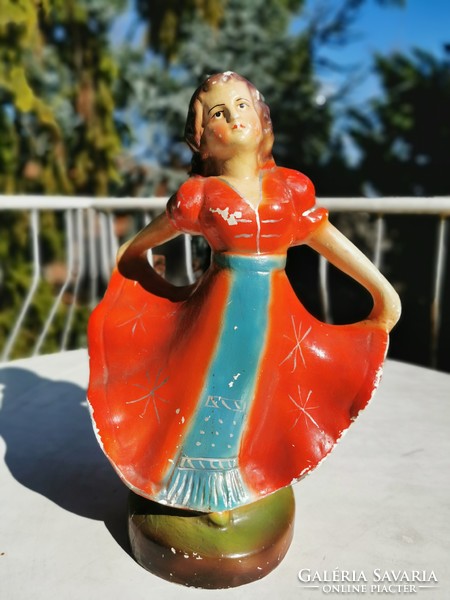 Antique plaster girl, 37 cm