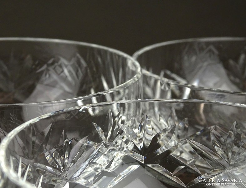 1D505 Régi talpas csiszoltüveg pohár készlet 8 darab
