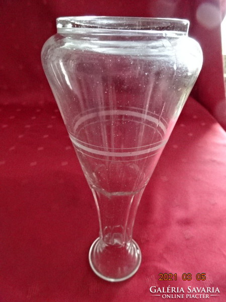 Negyedliteres dekanter  boros üveg, magassága 17 cm. Vanneki! Jókai.