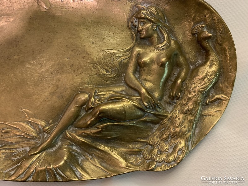 Névjegy kártatartó bronz szecesziós