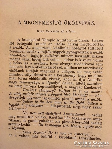 /1935/ Book of sports, edited; István pluhár