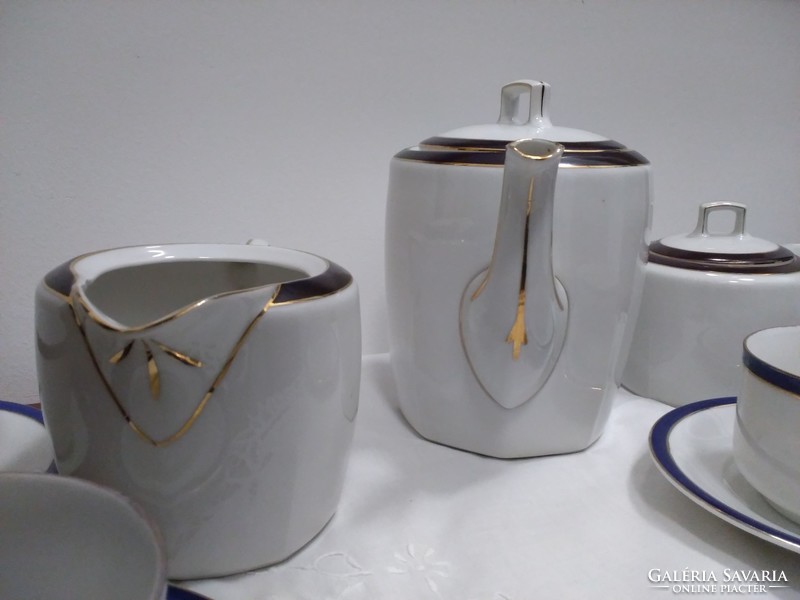 Karlsbad marked blue gold tea set