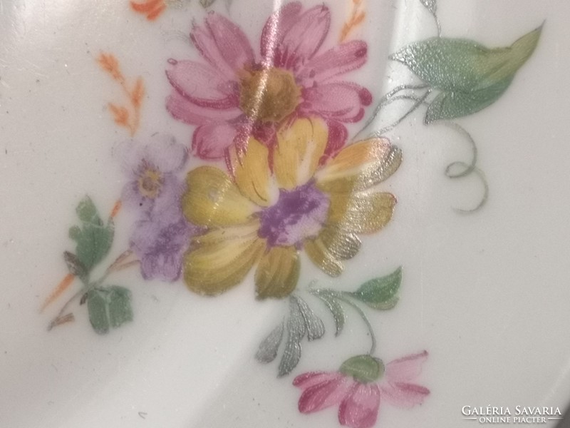 Antik Zsolnay rózsás porcelán régi tányér 2 db