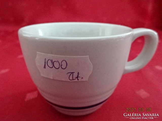 Italian porcelain, blue striped coffee cup, diameter 6.5 cm. He has!