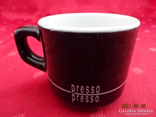 Italian porcelain, black nestlé coffee cup, diameter 5.5 cm. He has!