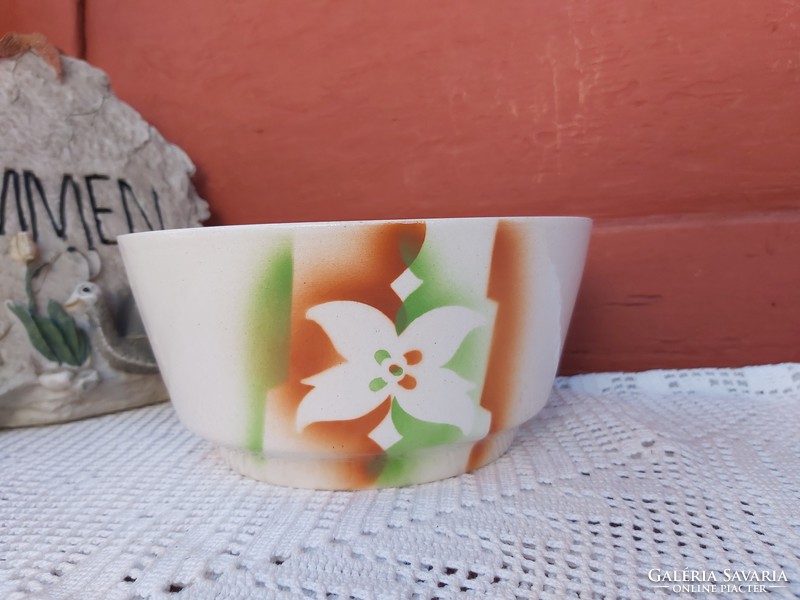 Beautiful granite floral bowl with scones nostalgia piece rustic village decoration vintage 35