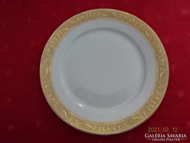 Gloria Czech porcelain, antique pastry plate, richly gilded. He has!