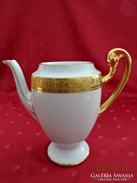 Gloria Czech porcelain, antique coffee pourer, richly gilded. He has! Jokai.