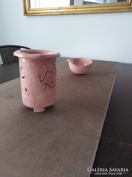 Handmade ash pink vaporizer set