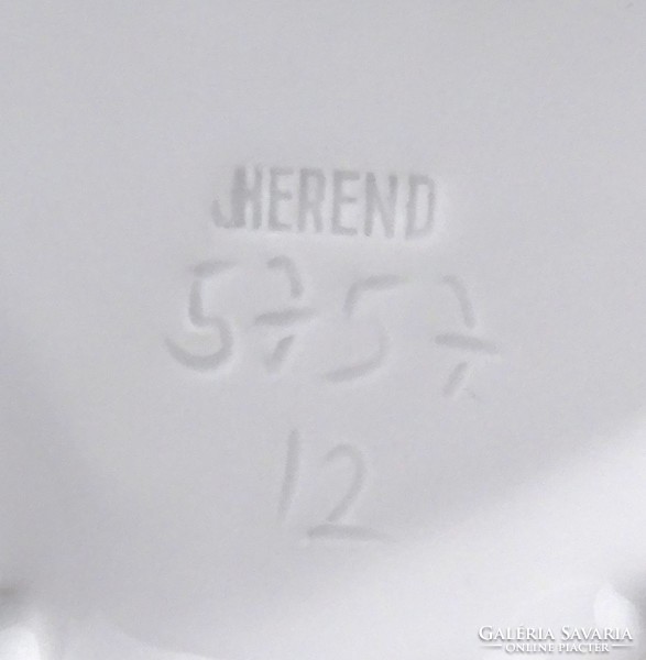 1D574 Herendi porcelán nő figura tavasz puttóval 23.5 cm