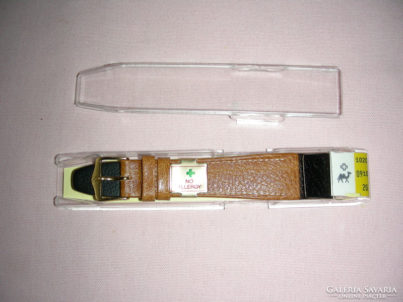 Hirsch camel leather watch strap