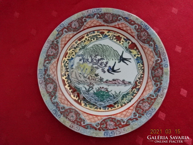 Chinese porcelain, hand-painted cake plate, diameter 17.6 cm. He has!