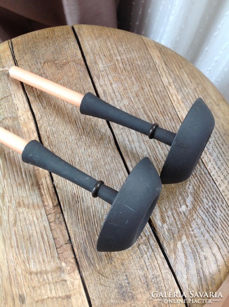 Pair of old Danish metal candle holders by Jens Quistgaard