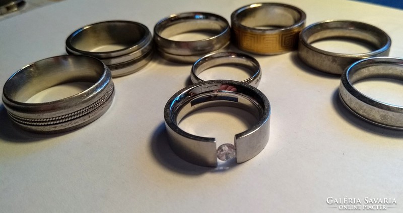 8 stainless steel rings
