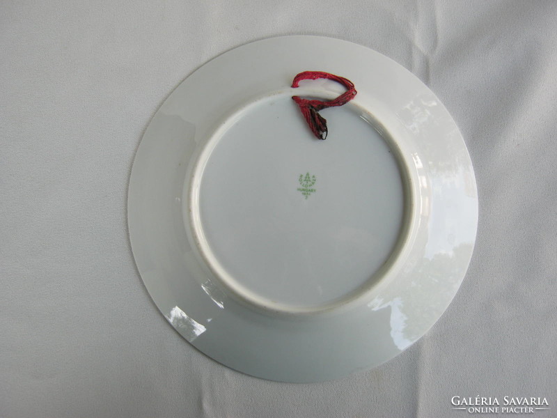 Hollóházi porcelán kakasos fali tál tányér dísztányér