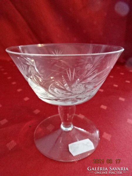 Cocktail glass base, 9 cm in diameter and 9.2 cm high. He has!