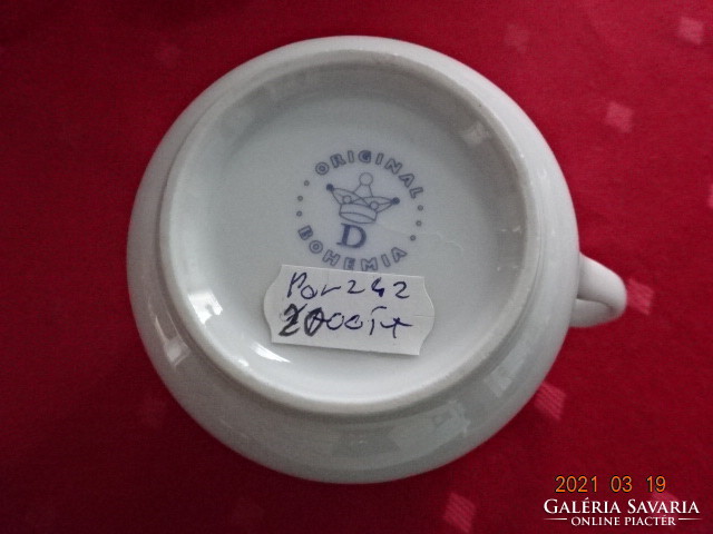 Bohemia csehszlovák porcelán pohár, arany szegélyes, átmérője 8 cm. Vanneki!