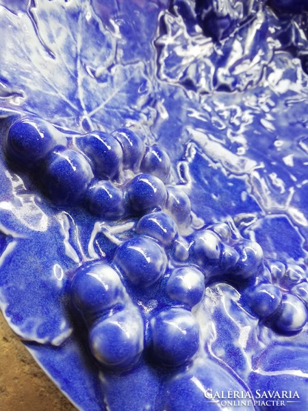 Pazar kék mázas Art Studió asztalközép