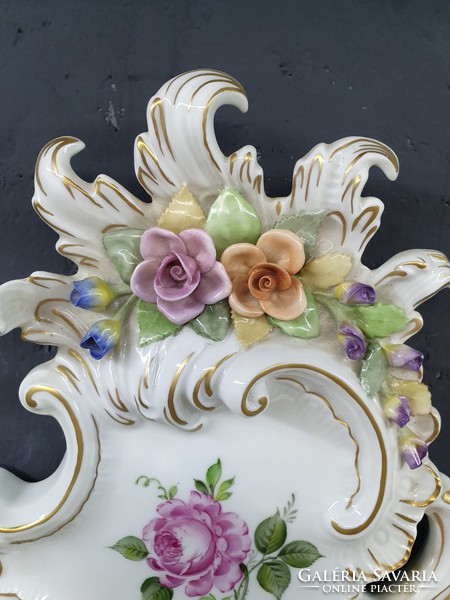 Beautiful two-armed Thuringian porcelain wall sconce