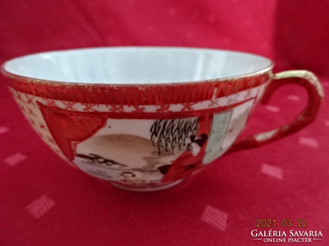 Japanese porcelain, hand-painted, thin teacup with eggshell. He has!