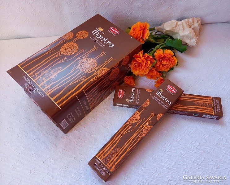 Premium quality mantra masala incense in a flat box, 15g - hem