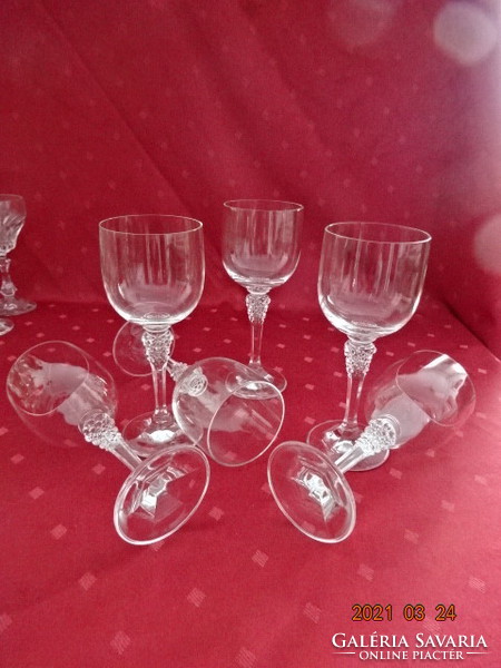 Red wine stemmed glass, , height 17 cm. 6 pcs for sale together. He has!