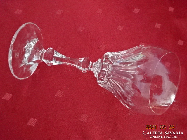 Crystal glass, stemmed wine glass, diameter 7 cm. 2 pcs for sale together. He has!