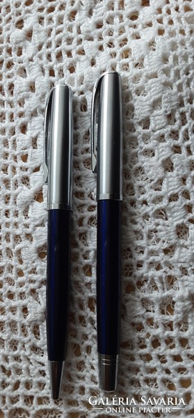 Ball and fountain pen in pairs.