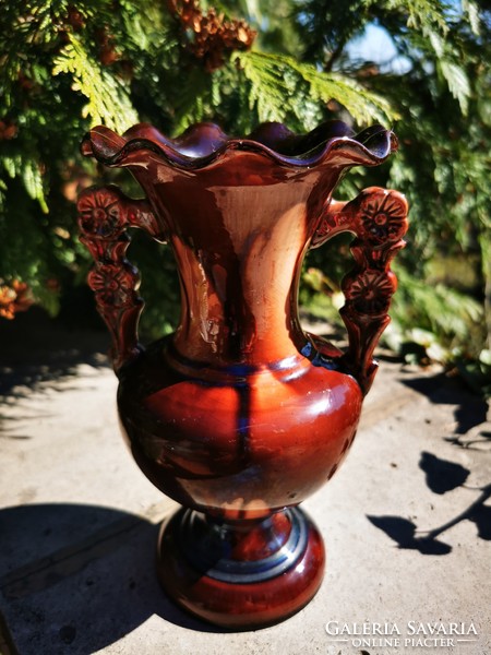 Art deco field trip continuous glazed vase