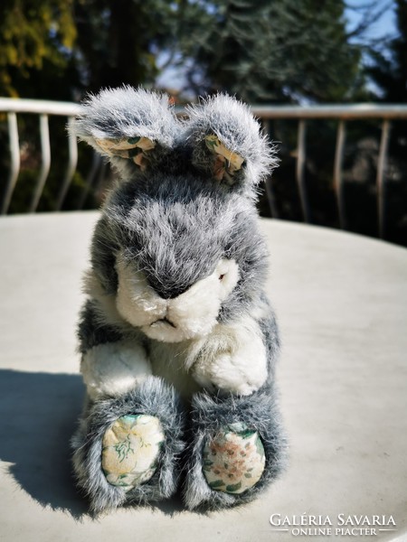 Plush gray bunny