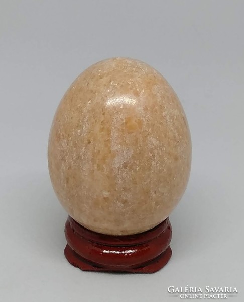 Ecru jade egg, esotericism, medicine + gift wooden holder