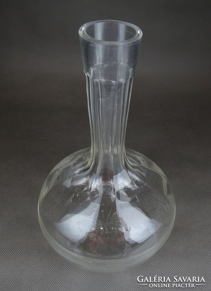 5478 Régi csiszolt üveg váza 22 cm